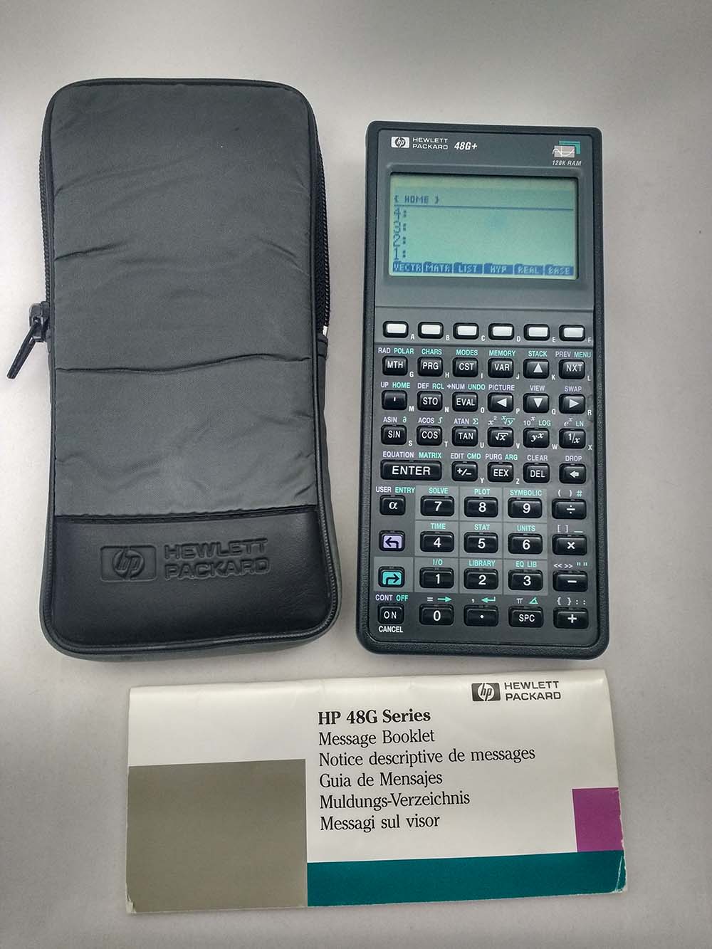 Calculator HP 48G+ PLUS with case and Message Booklet (nº308)