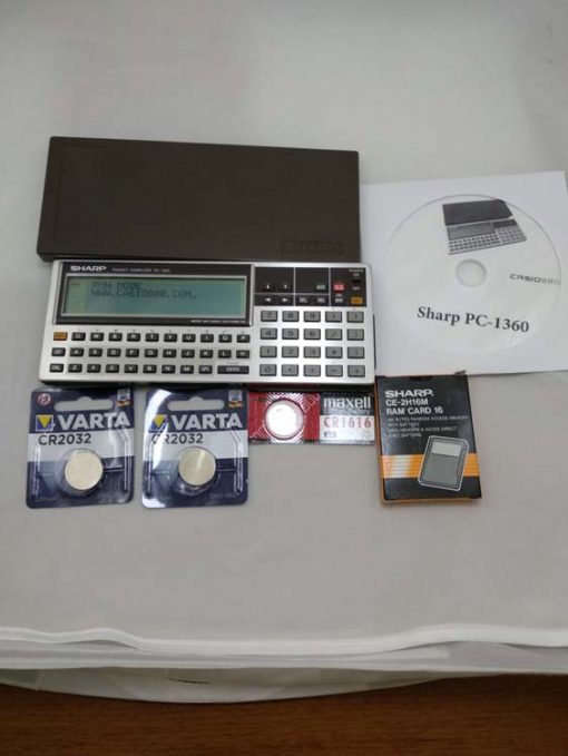 Calculadora Sharp PC-1360 y Tarjeta de Memoria 16kb CE-2H16M # 596