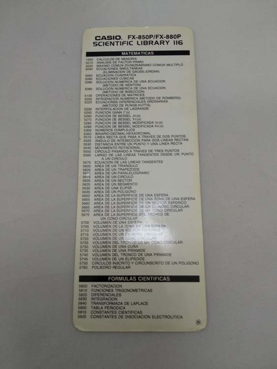 Casio calculator FX-880p  # 606 - Image 10