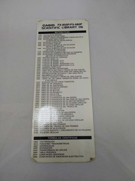 Casio calculator FX-880p  # 608 - Image 10