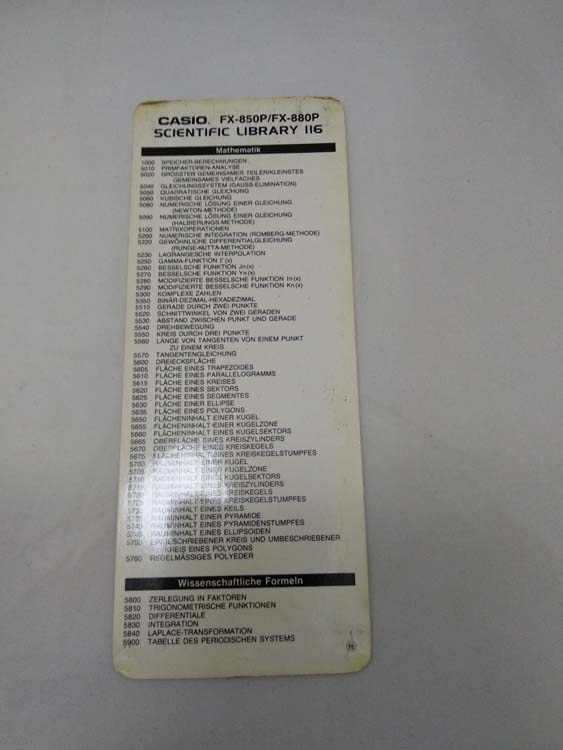 Casio calculator FX-850p # 610 - Image 10