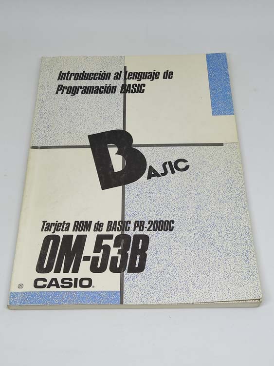 Spanish manual of CASIO ROM CARD OM-53B BASIC for PB-2000C   # 815