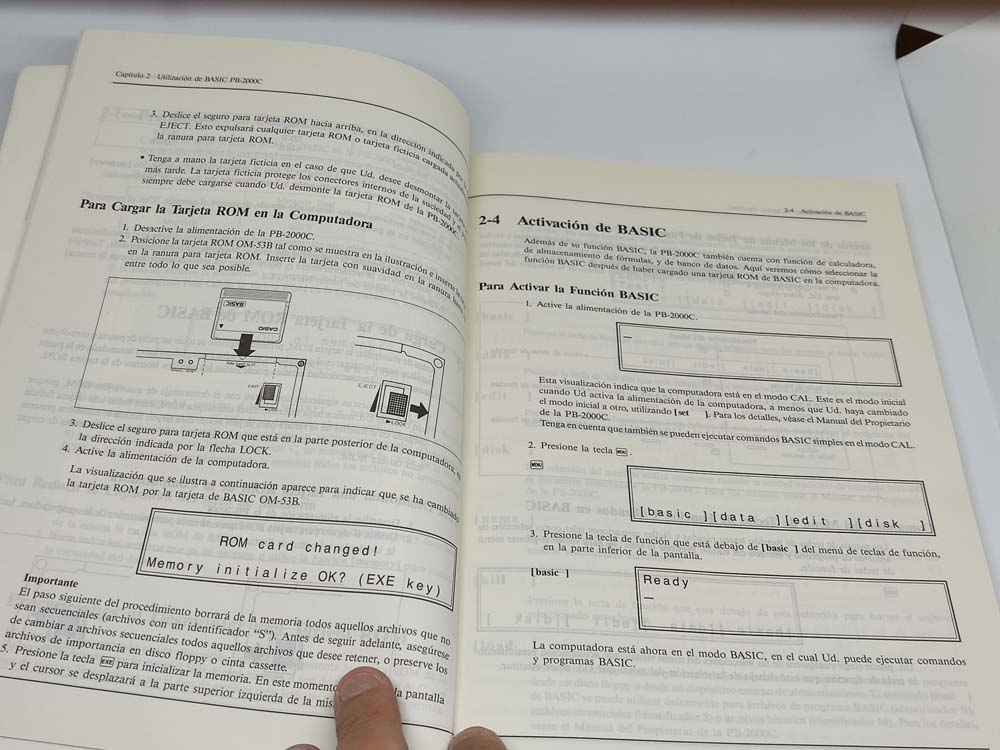 Spanish manual of CASIO ROM CARD OM-53B BASIC for PB-2000C   # 815 - Image 2